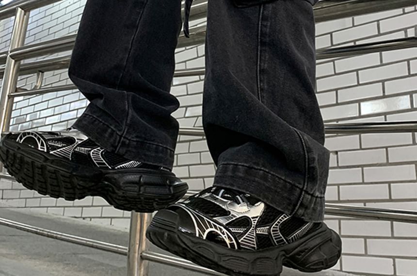 YERGO - Cargojeans met hoge taille en wijde pijpen