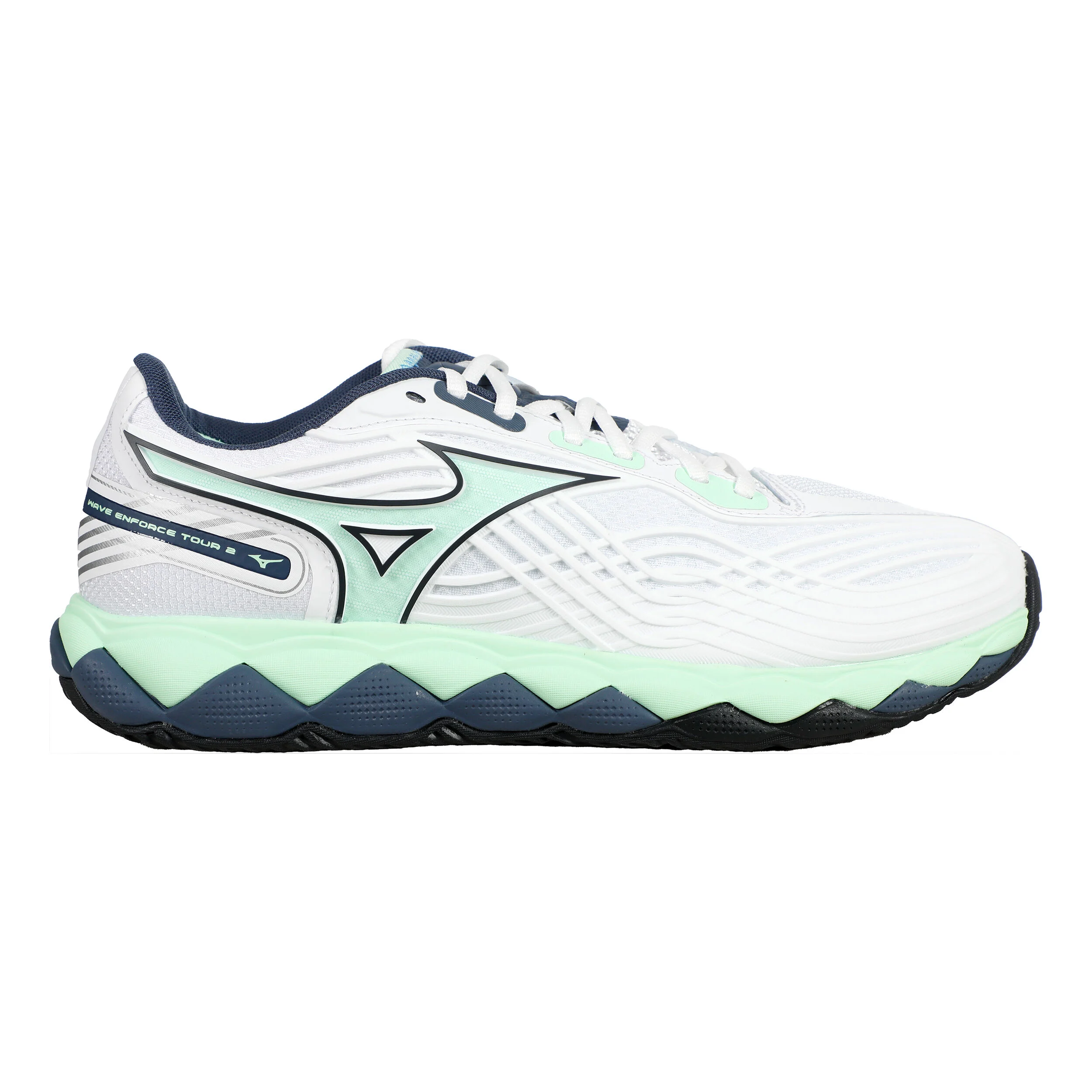 Mizuno Wave Enforce Tour 2 Chaussures Toutes Surfaces - Blanc , Mint