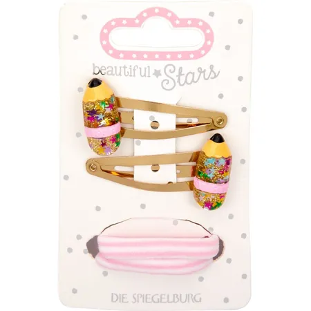 Die Spiegelburg Haarclips & Haargummis Stift - beautiful Stars, 1 Packung, 2-fach sortiert