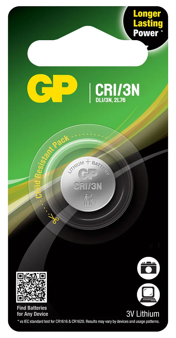 GP Batterier Batteri Cr 1/3n-C1 3v/160 Mah Cr111 Nocolour