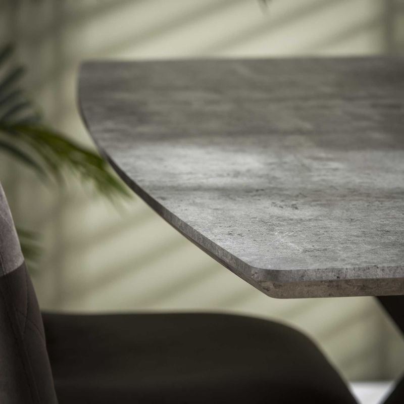 Hoyz - Eettafel - Ovaal - Betonlook - Staal - 160x90cm