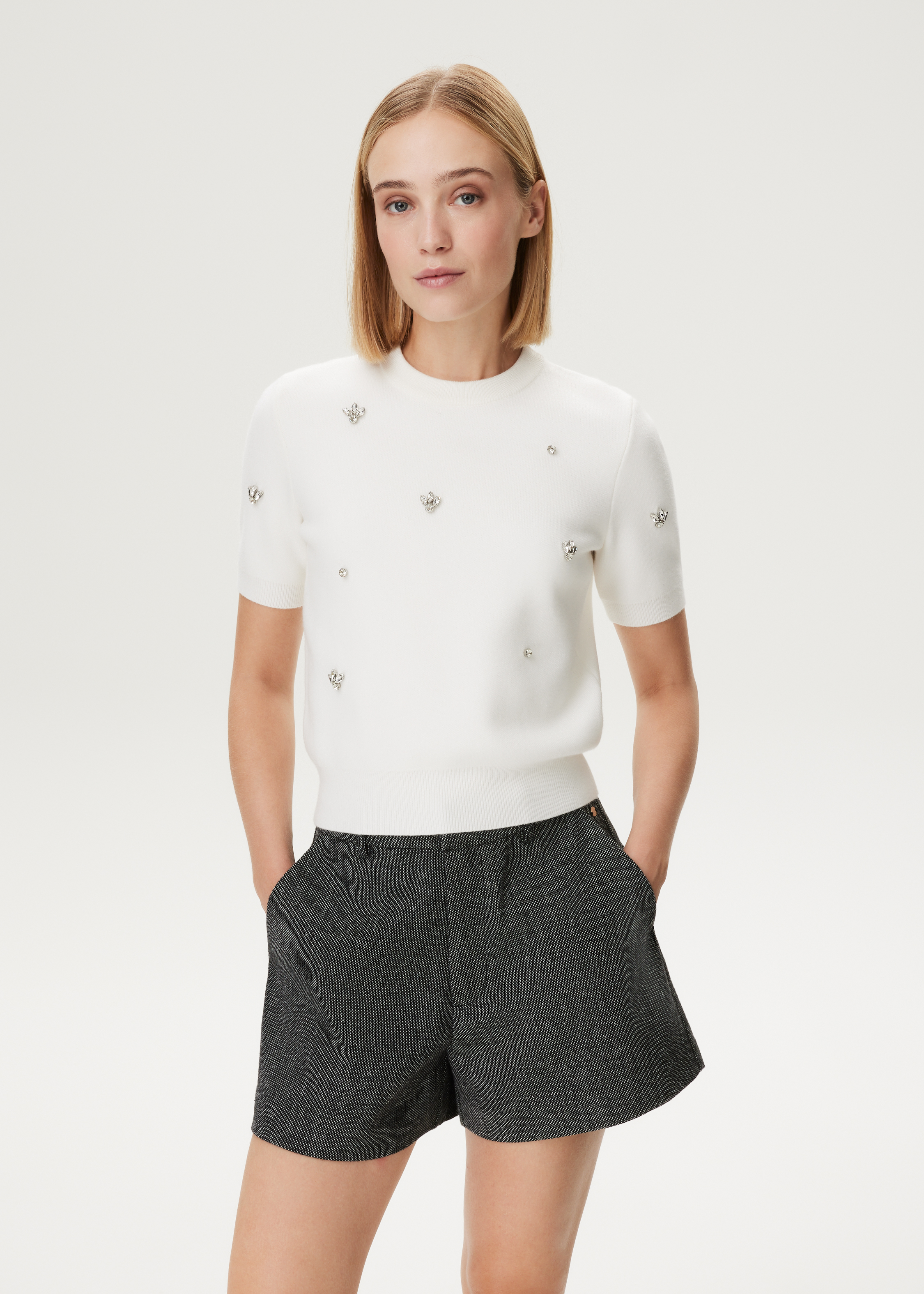 Trui met all-over steentjes
