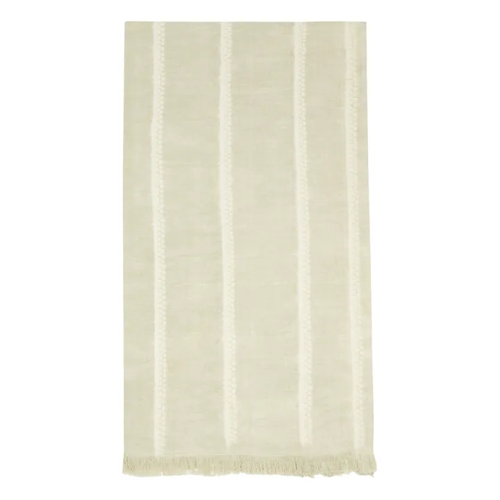 Tensira Drap de plage avec franges | Beige