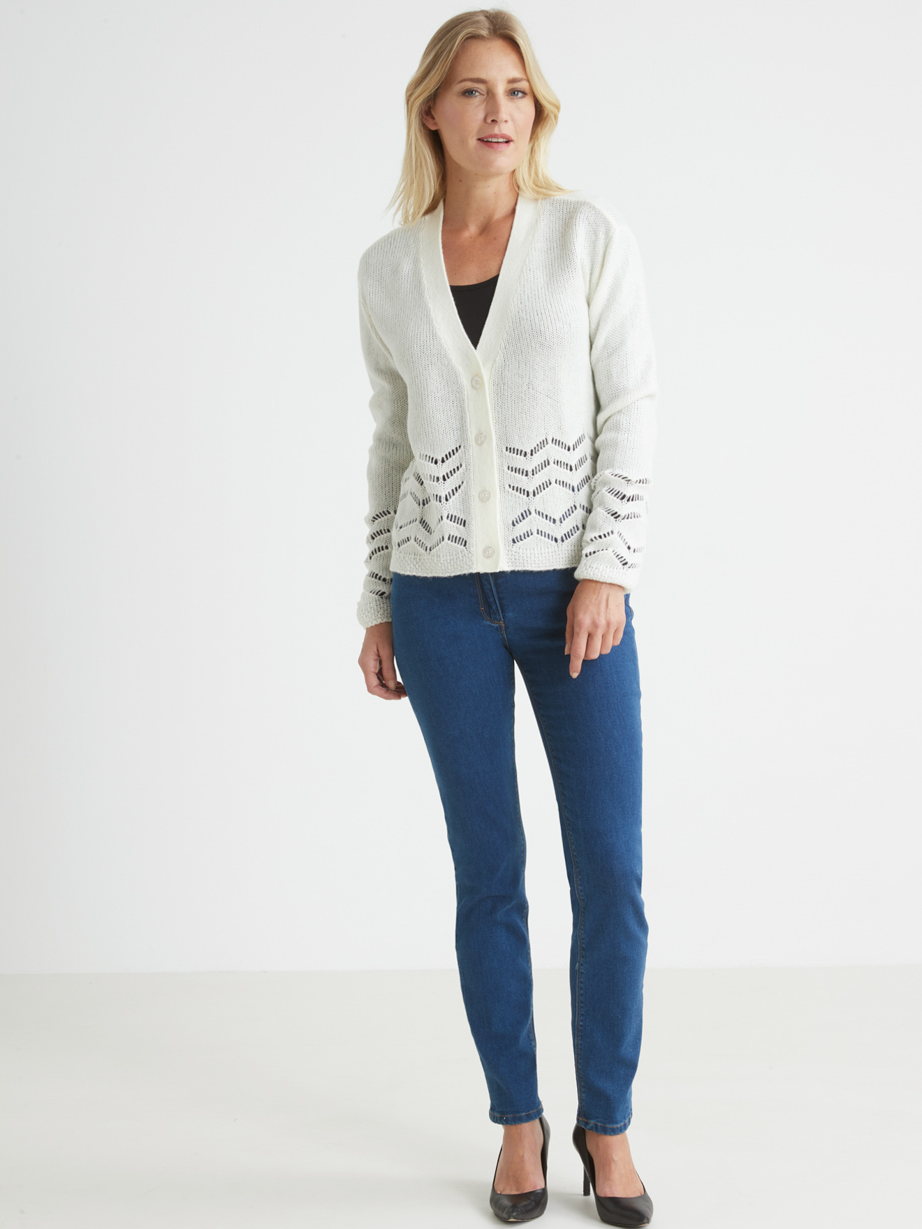 Gilet long encolure V
