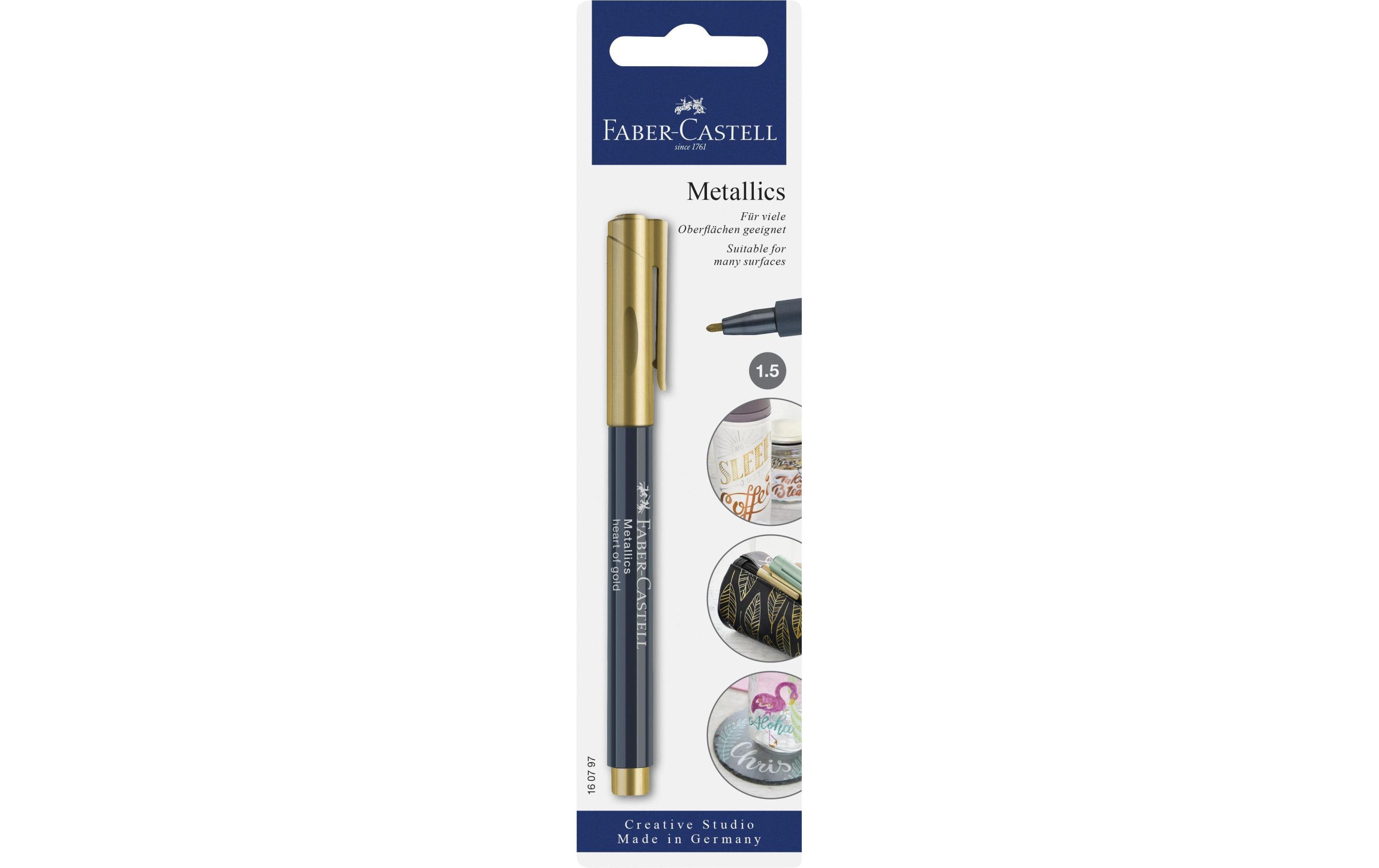 Filzstift Metallics 1.5 mm, GoldMarker mit metallic Effekt