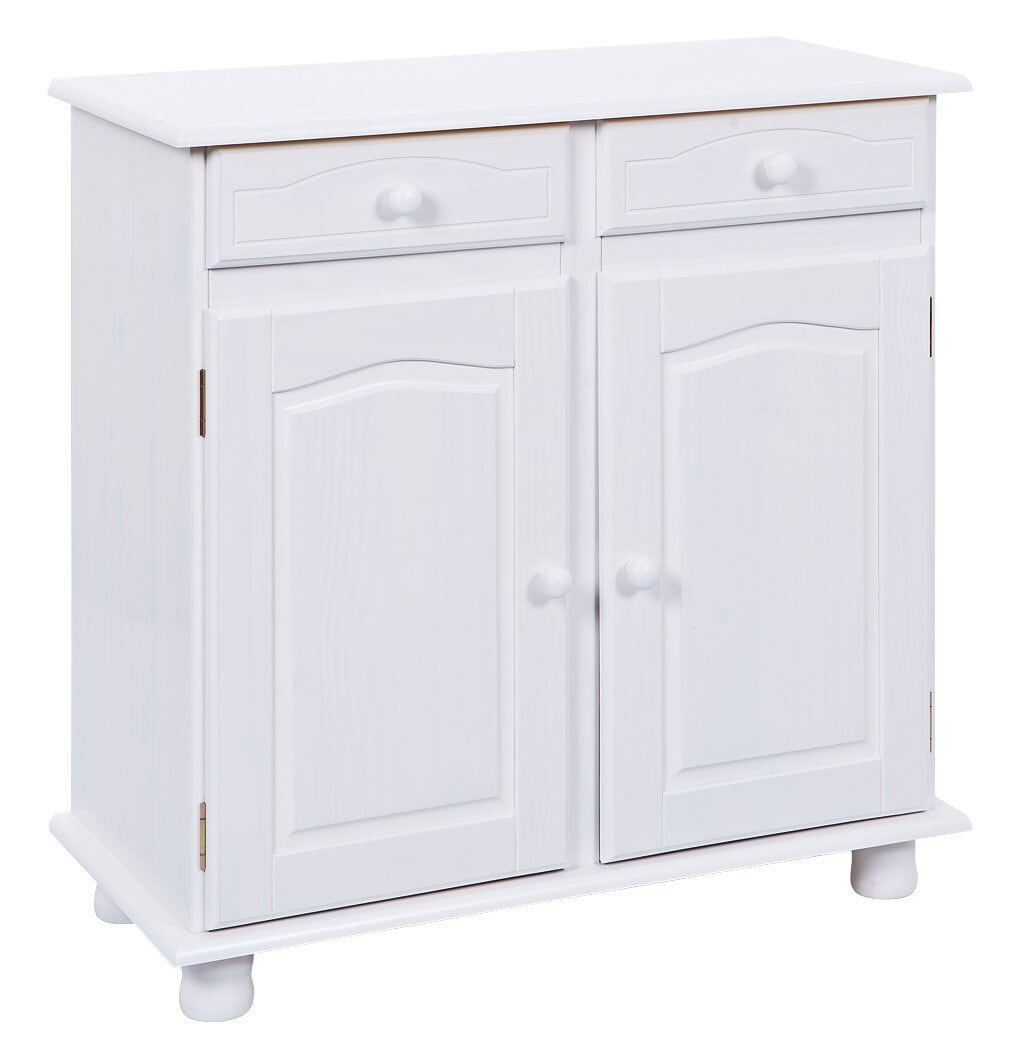 Kommode EMIL 88x87x43 cm Massivholz weiß