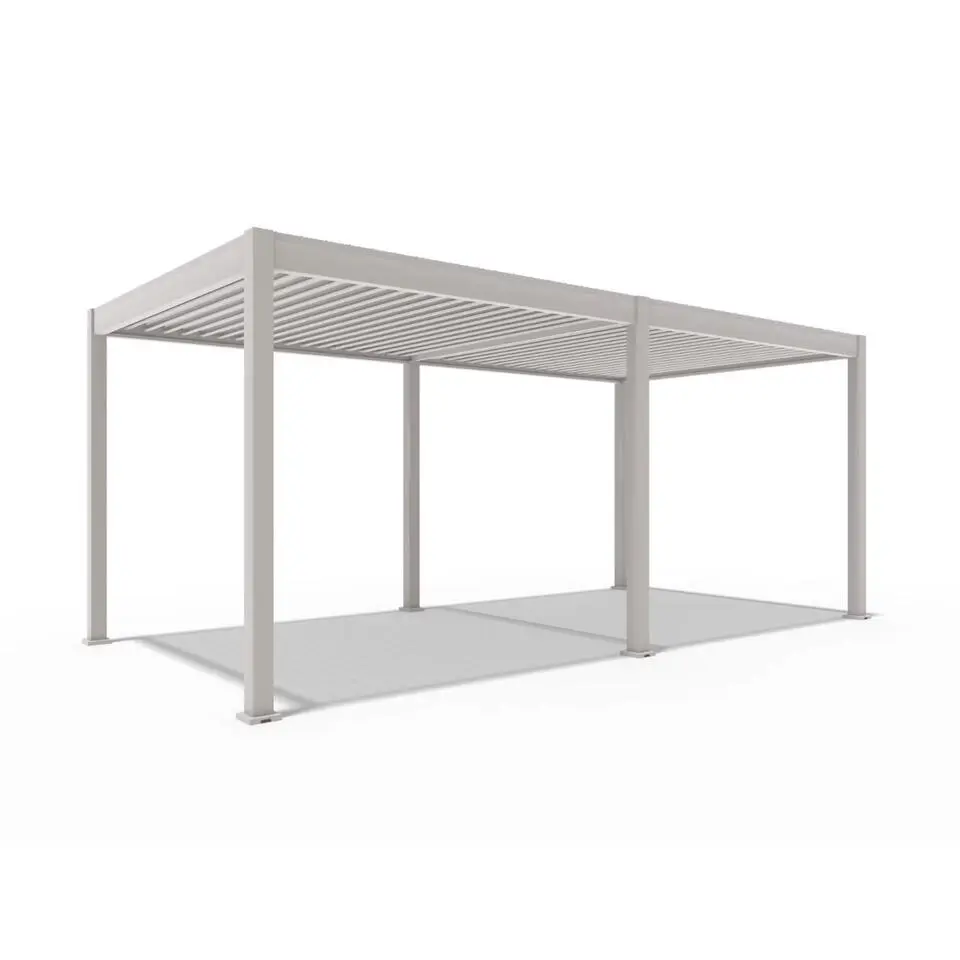 Orion Deluxe overkapping elektrisch met LED 300 x 600 cm grijs