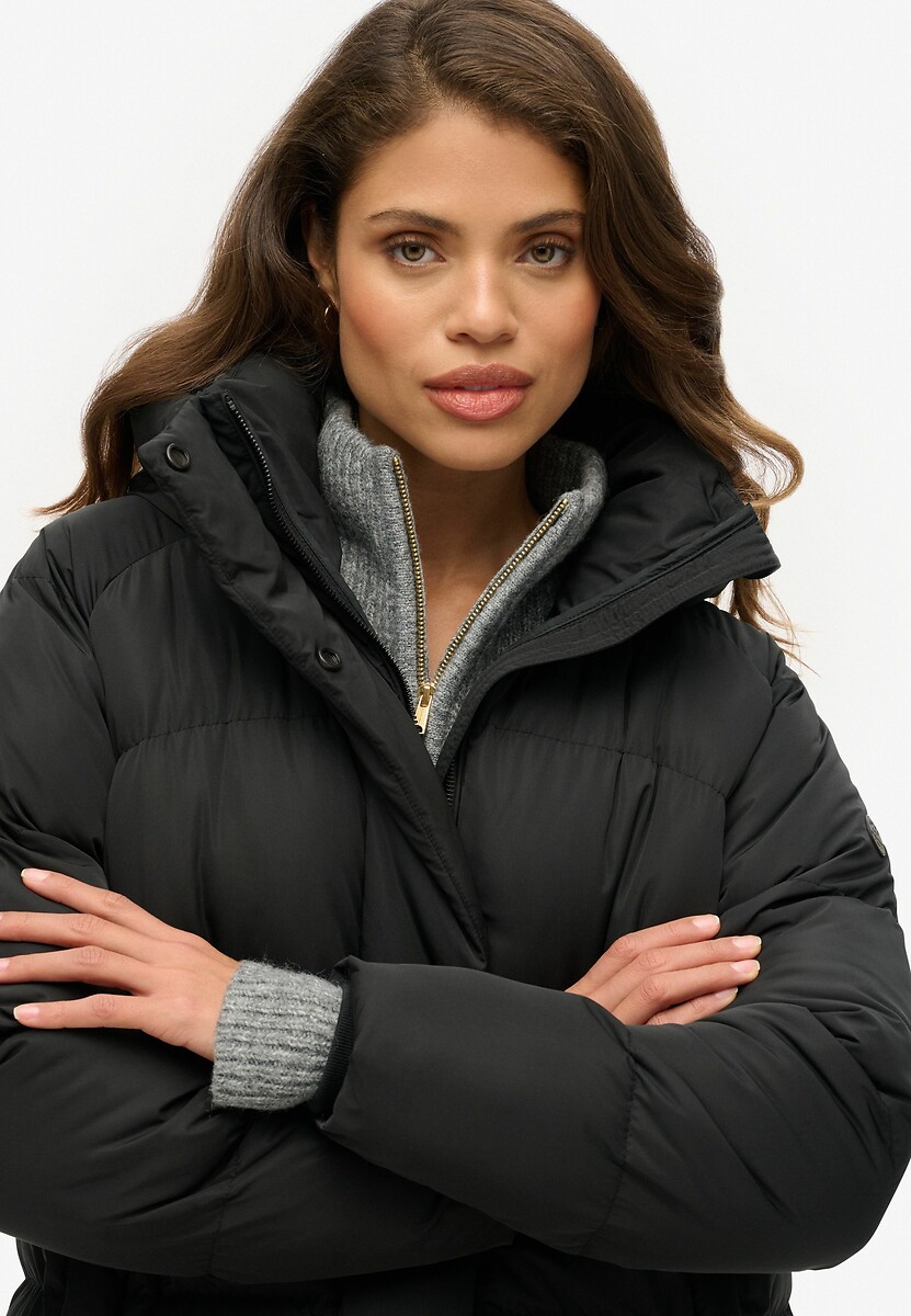 SUPERDRY<br>Jaqueta comprida de plumas com capuz Longline Puffer