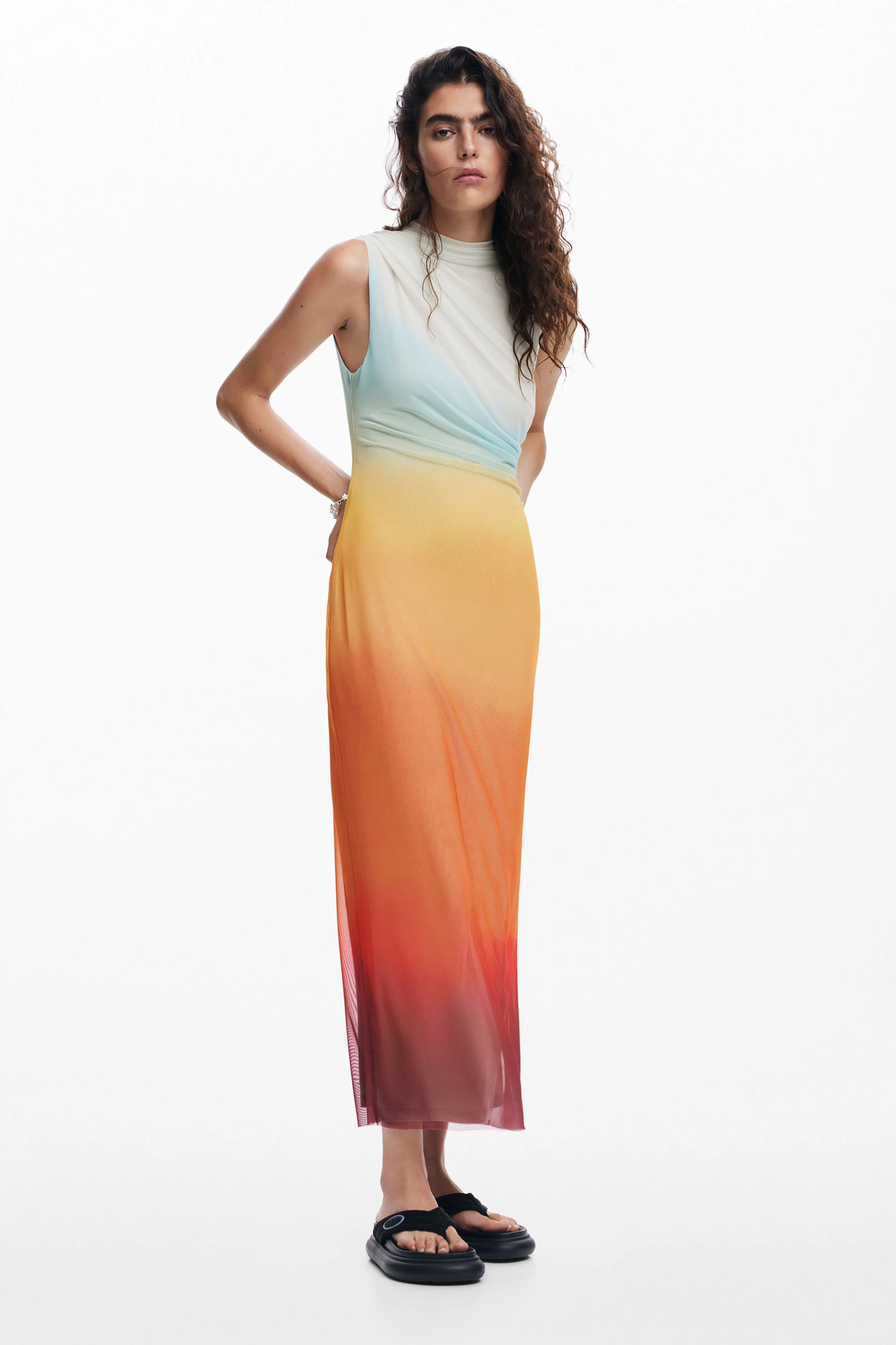 vestido de tule degradê
