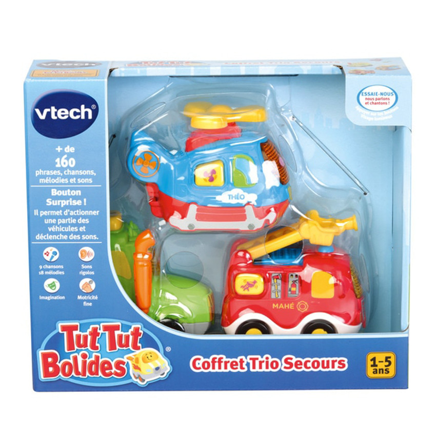 Coffret trio de véhicules de secours Tut tut Bolides