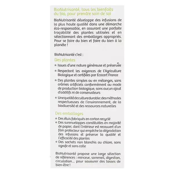 Vitavea - BioNutrisanté - Chá de menta pós-refeição - 20 saquinhos de chá