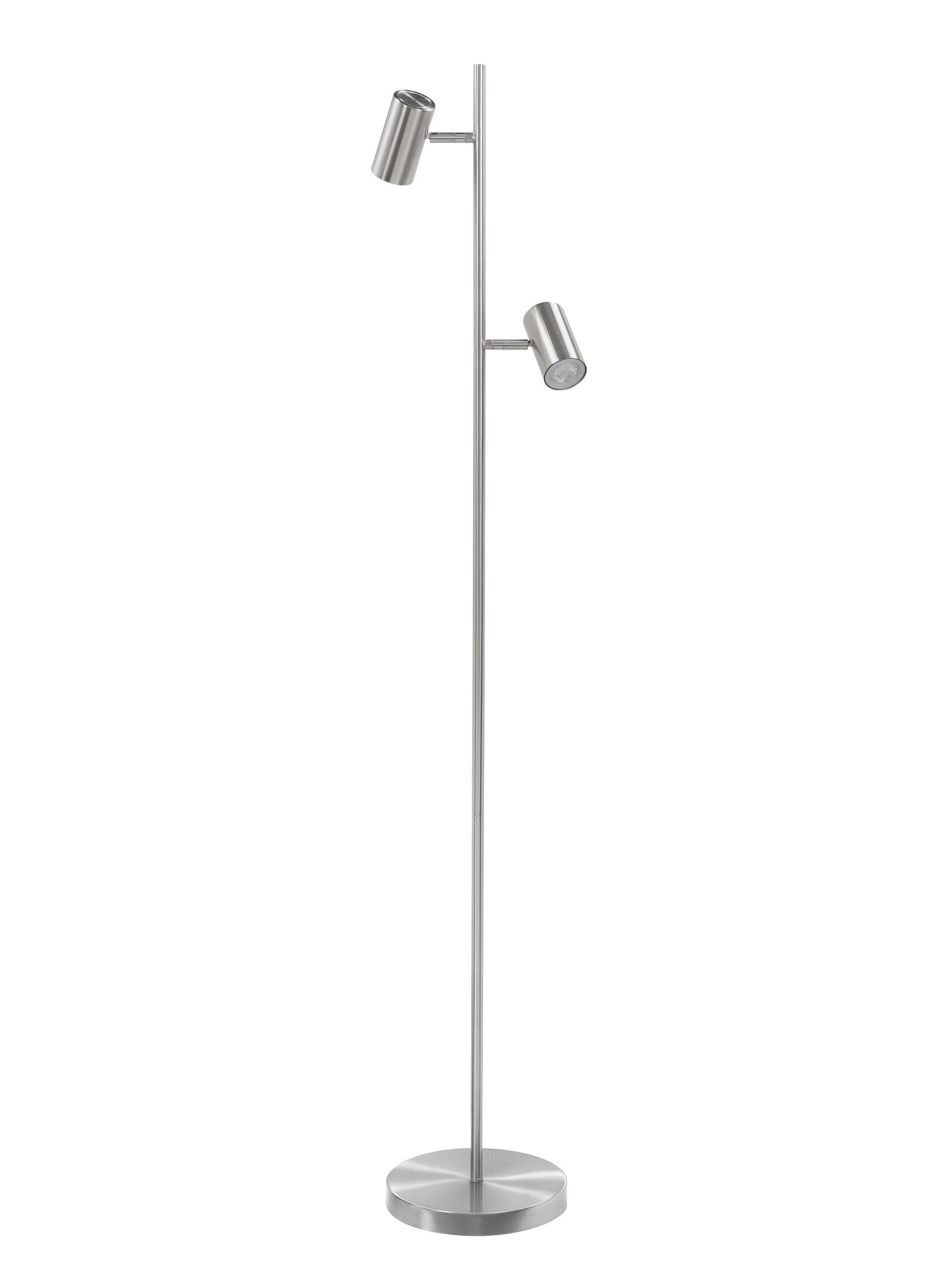 Highlight Vloerlamp Burgos RVS 2 lichts 142cm