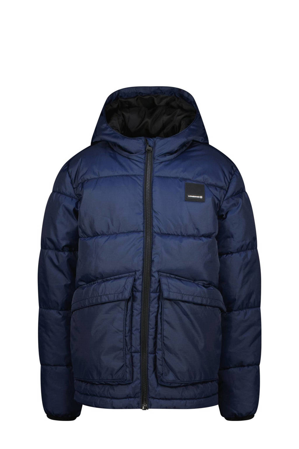 Vingino gewatteerde winterjas Timur donkerblauw