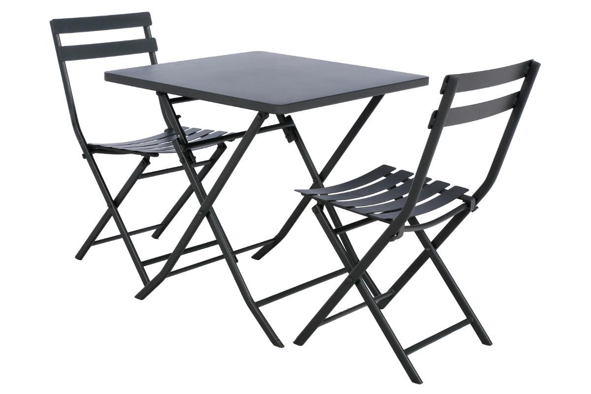 TABLE GREENSBORO CARREE GRAPHITE 2 PLACES