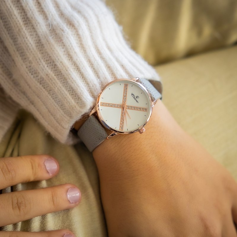 Montre Femme CHTIME bracelet Cuir Gris