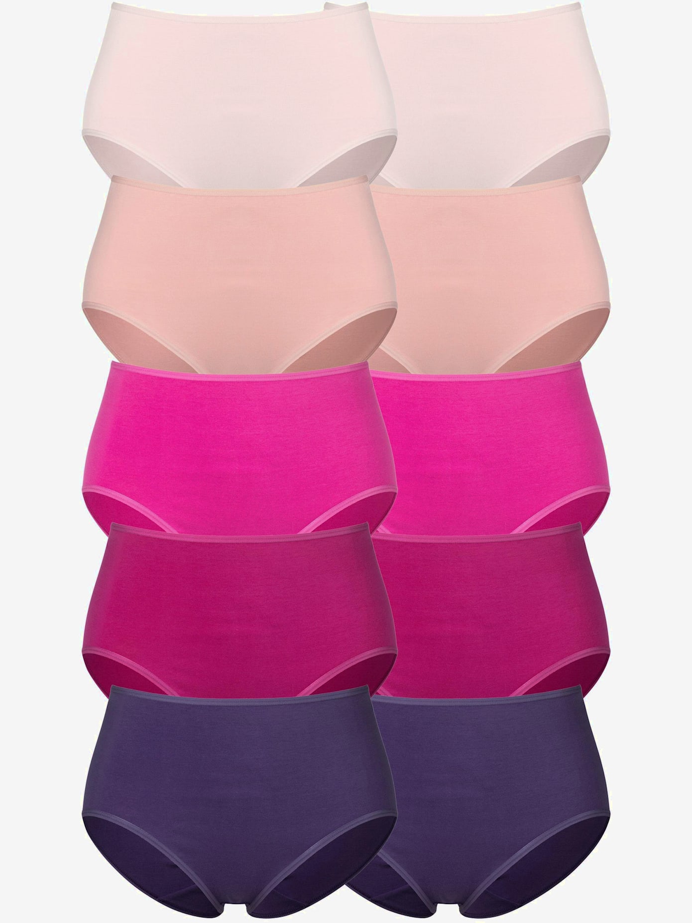 Lot de 10 slips taille haute pratique