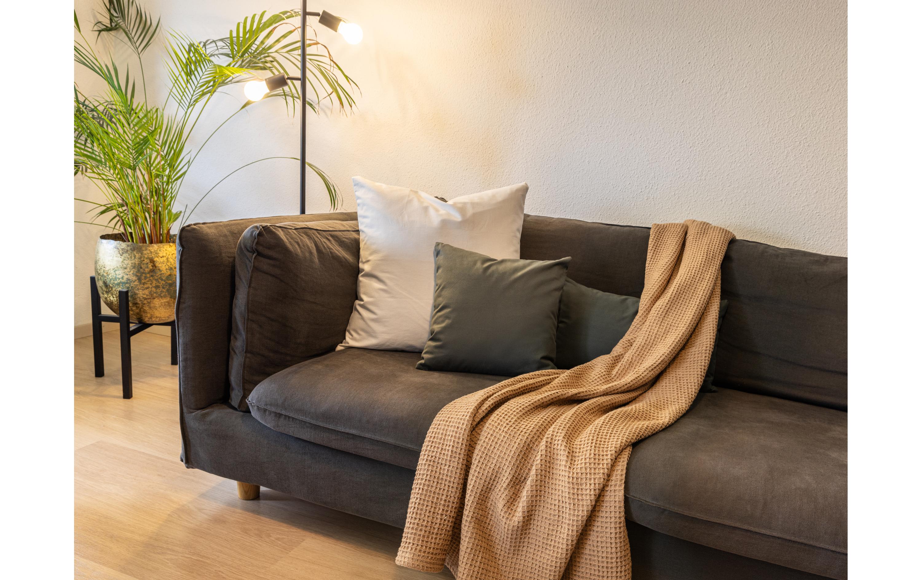 Decke Waffeltuch 150 x 200 cm, TaupeKomfortable und luftdurchlässige Decke aus Baumwolle