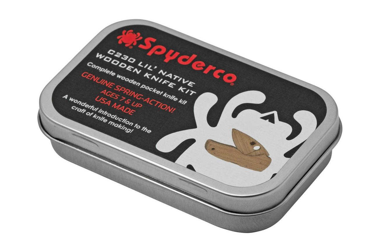 Spyderco Wooden Knife Kit C230 Lil Native WDKIT2, houten zakmes
