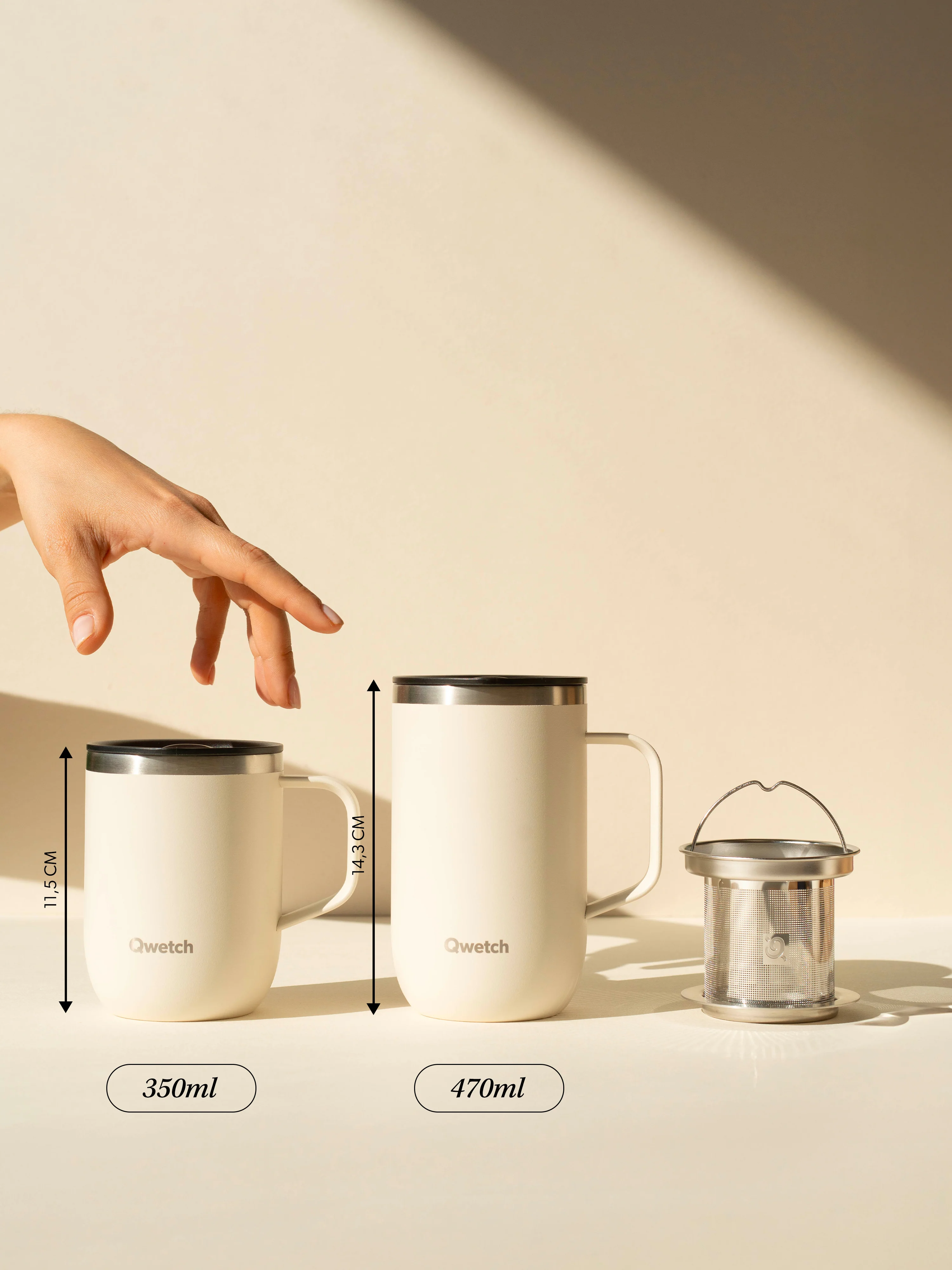 Mug Isotherme Inox - Qwetch