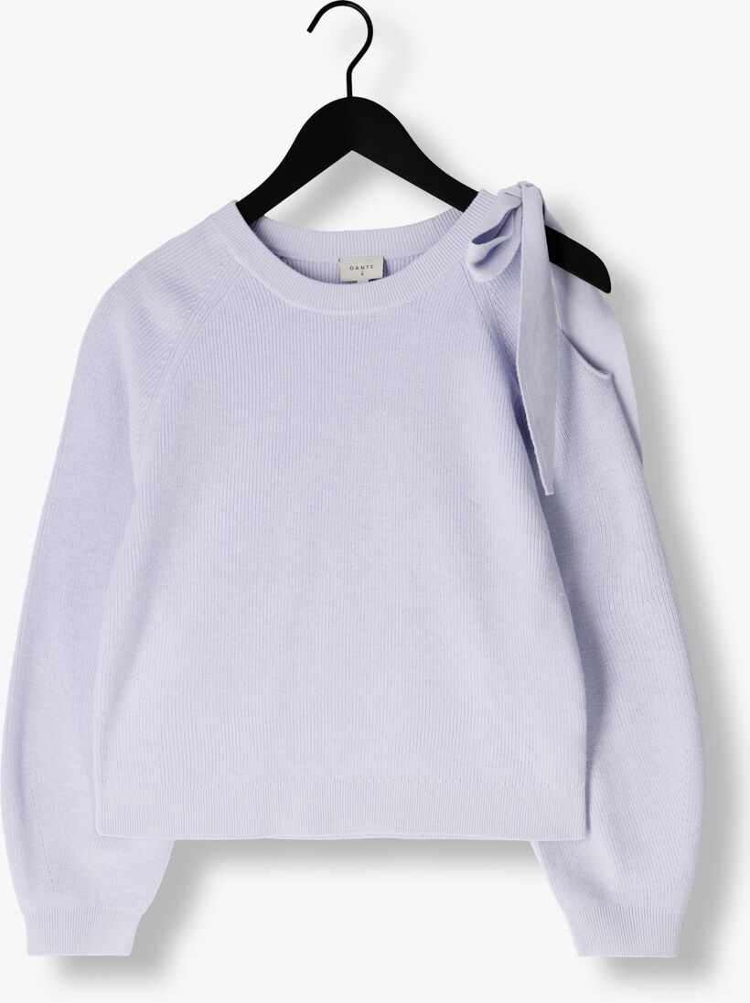 lichtblauwe dante6 trui ulyn cut-out bow sweater