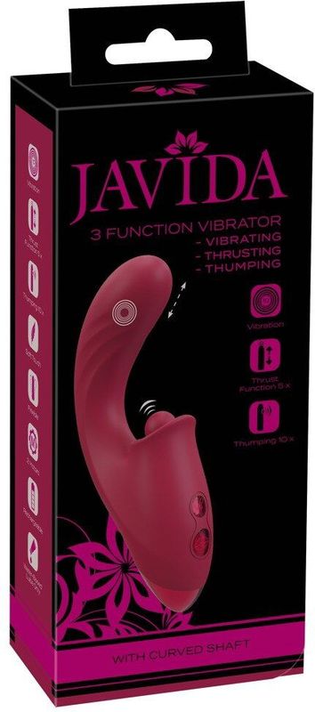 3-Functie Vibrator Javida - Rood