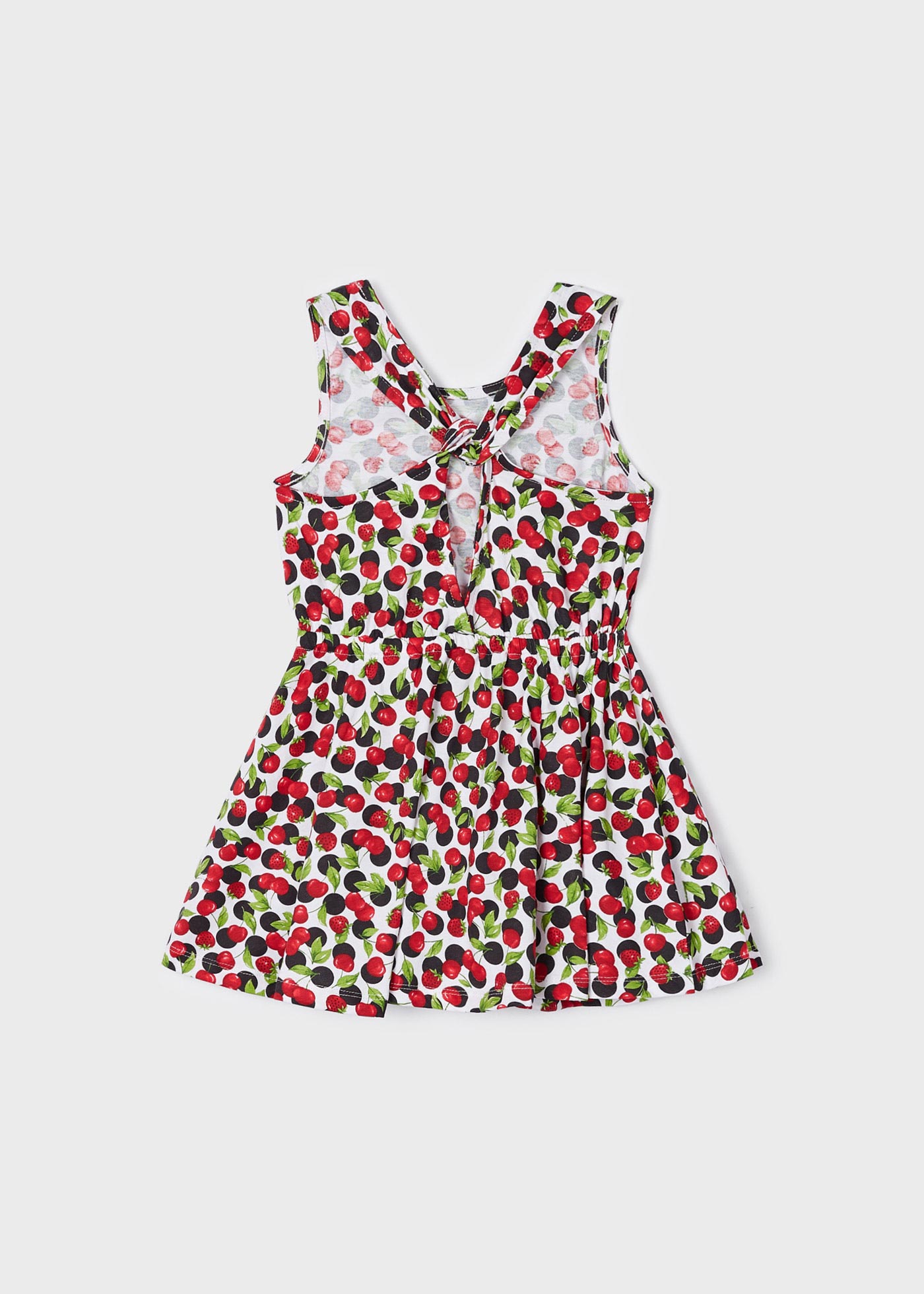 Vestido estampado em algodão sustentável para meninas