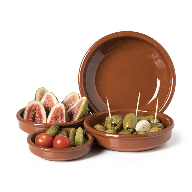Tapas schaaltje klei - bruin - ⌀10 cm