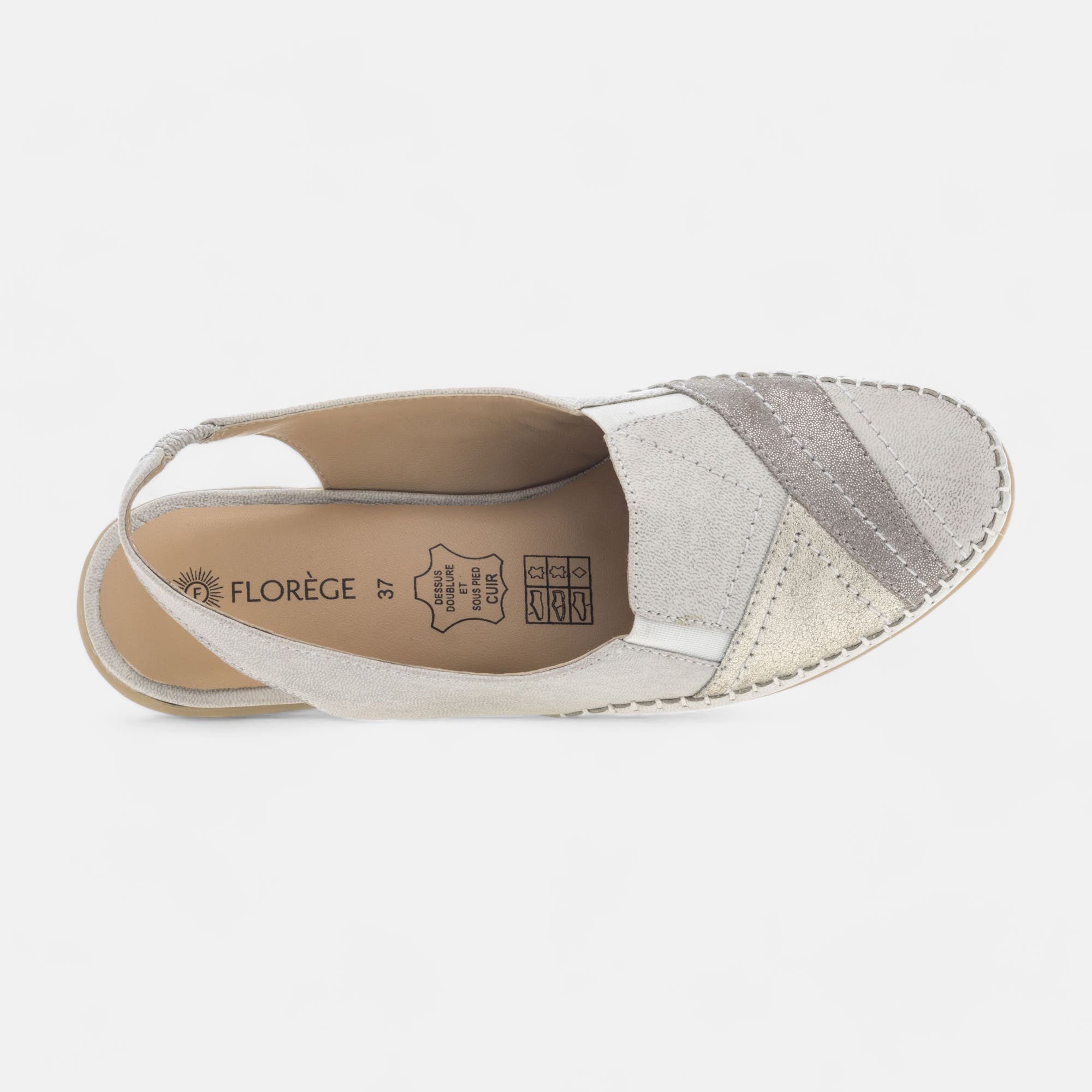 Escarpins pieds sensibles Femme en cuir blanc