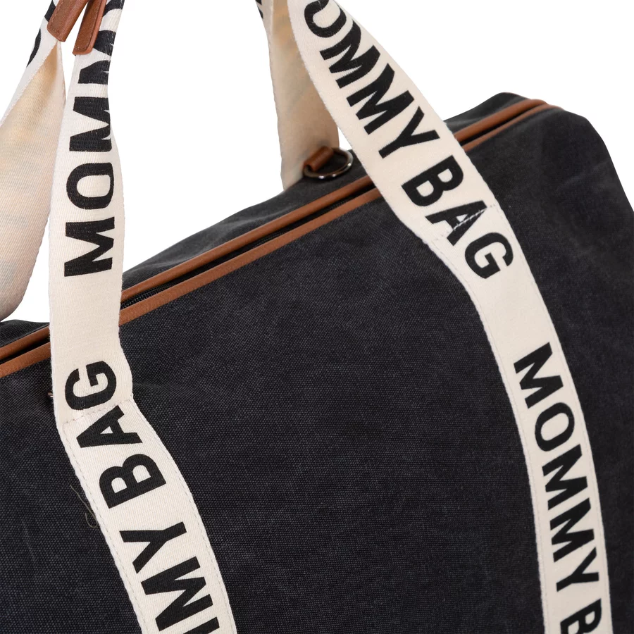 CHILDHOME Mommy Bag Signatur Canvas schwarz