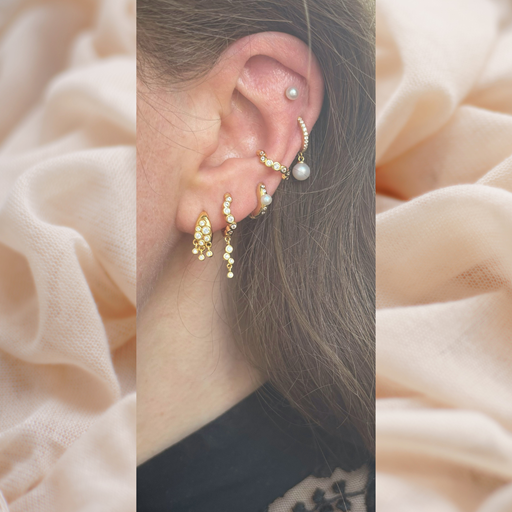 The Earring Shop Sirona Huggie Ørering, Gold