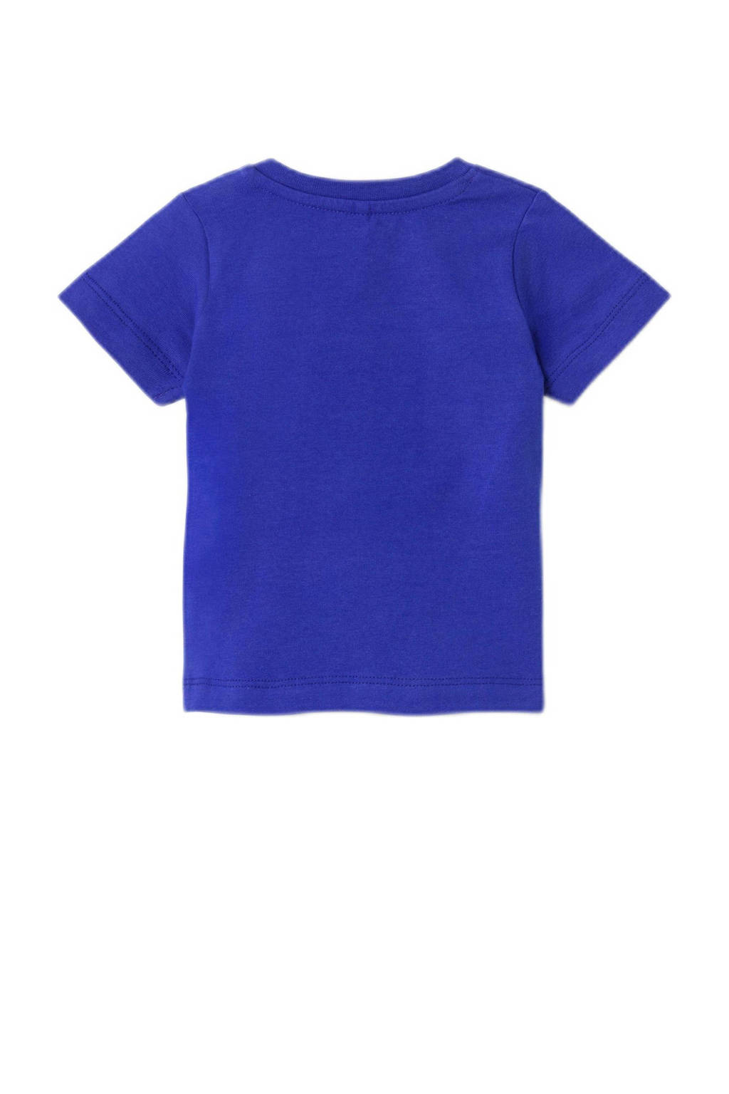 NAME IT baby T-shirt NBMFALVIN met tekst kobaltblauw