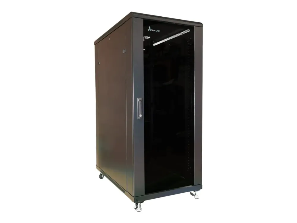 Extralink - Rack kabinet - 800x800 mm - gulvstående - sort - 37U - 19