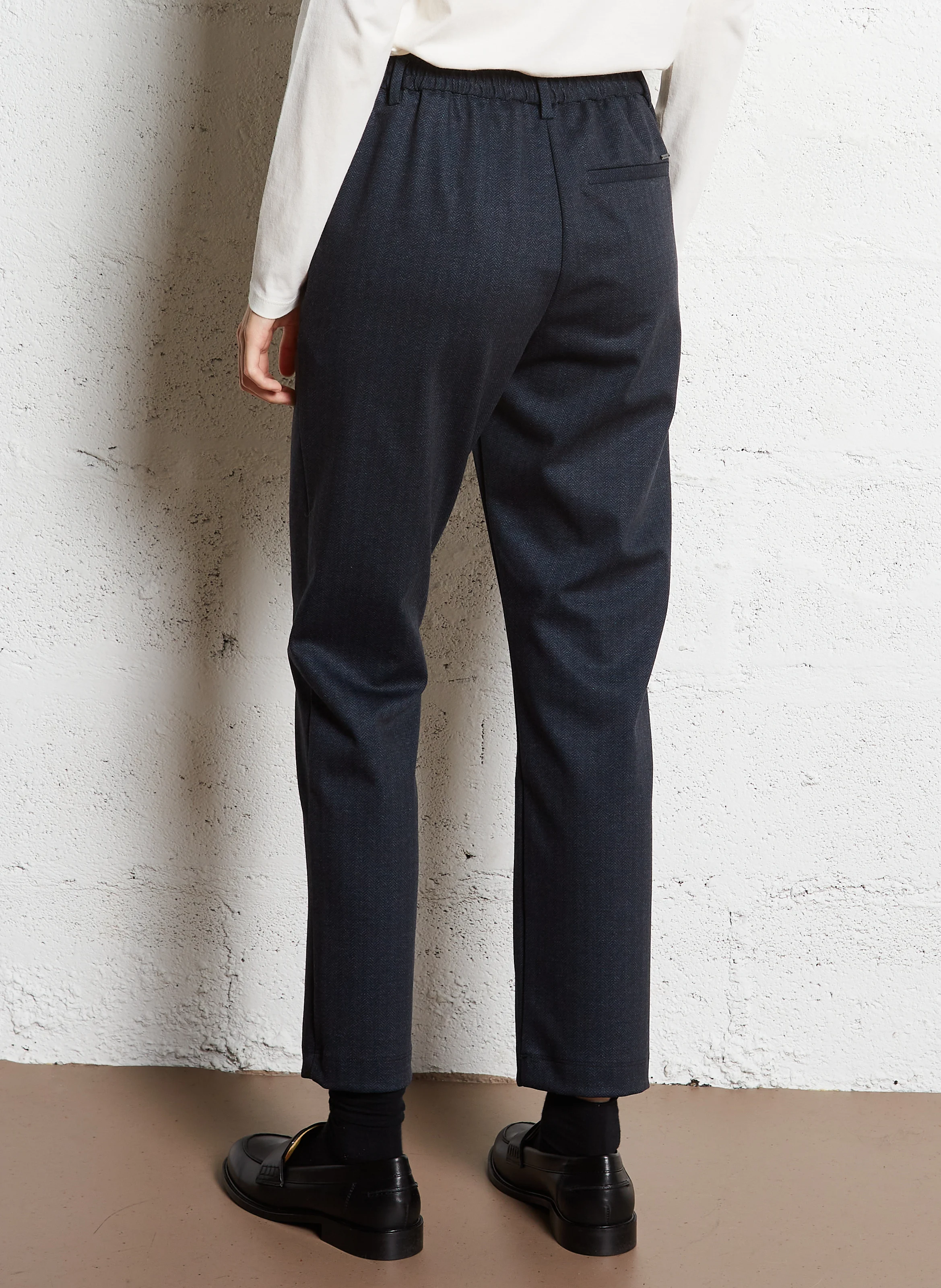 Pantalon cigarette| Bleu