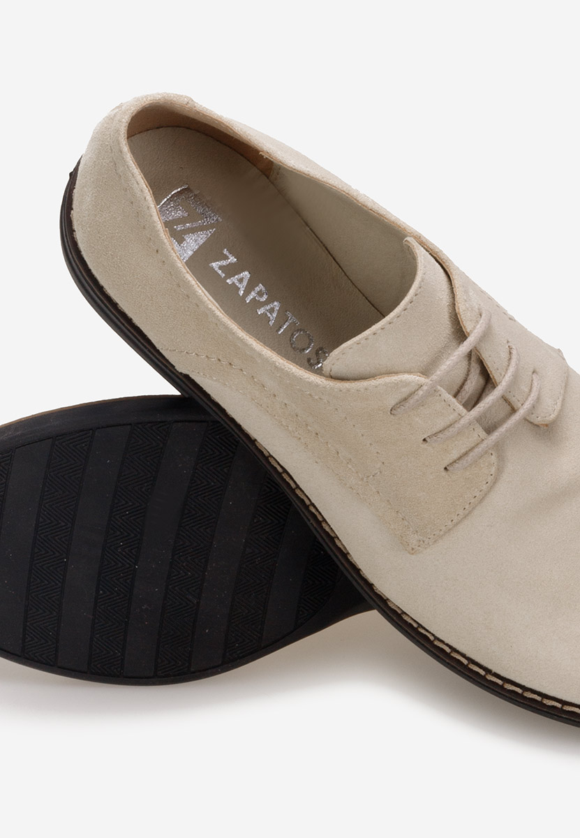 Chaussures derby en cuir beige Otivera V2