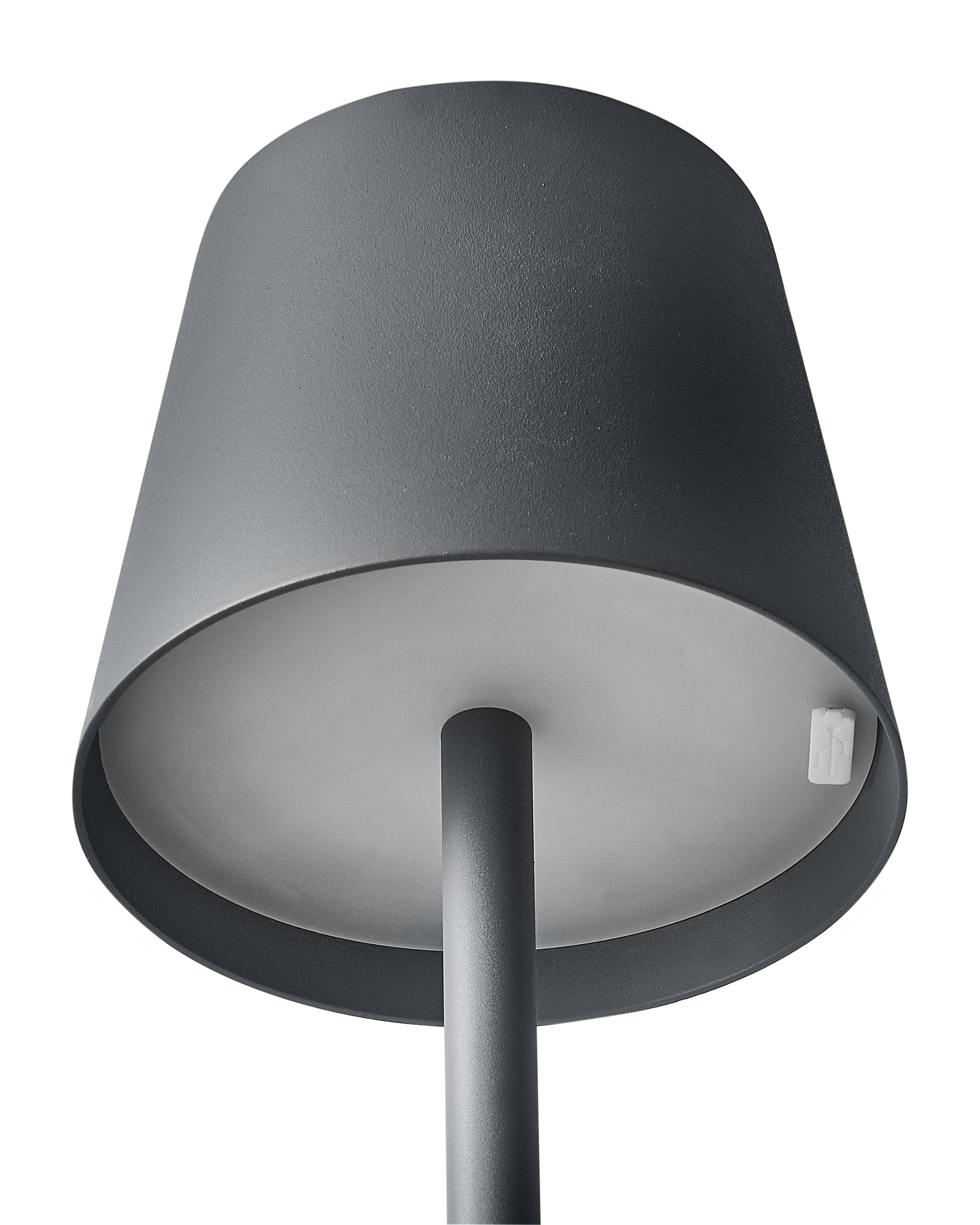 LED draadloze tafellamp BACEIRO met dimmer Metaal Donkergrijs
