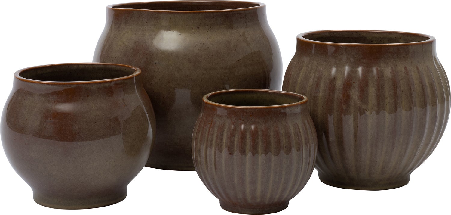 Intratuin bloempot Fabe bruin D 15 H 18 cm