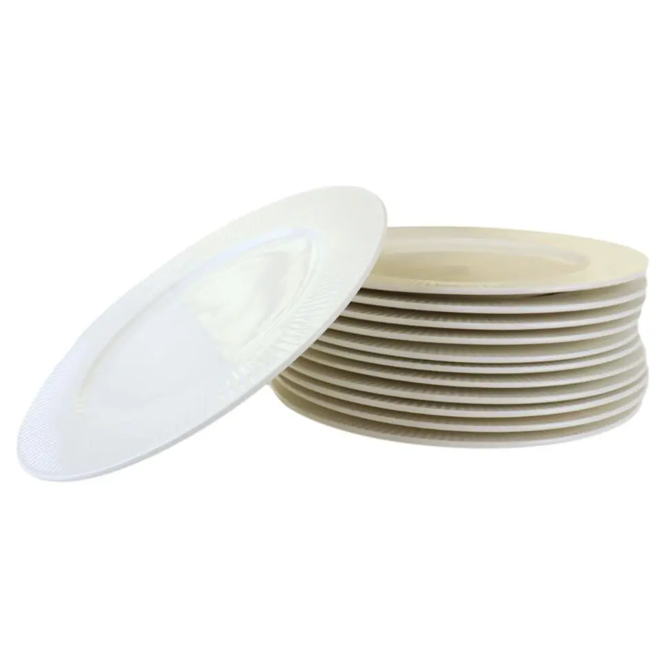 OTIX Dinerborden Bordenset 12 Persoons 27cm Wit Porselein LUNA