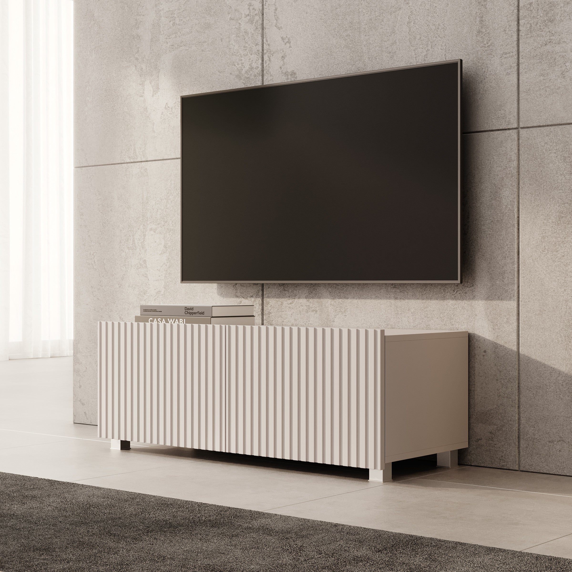 Meubella - TV-Meubel Kenderes - Beige - 100 cm