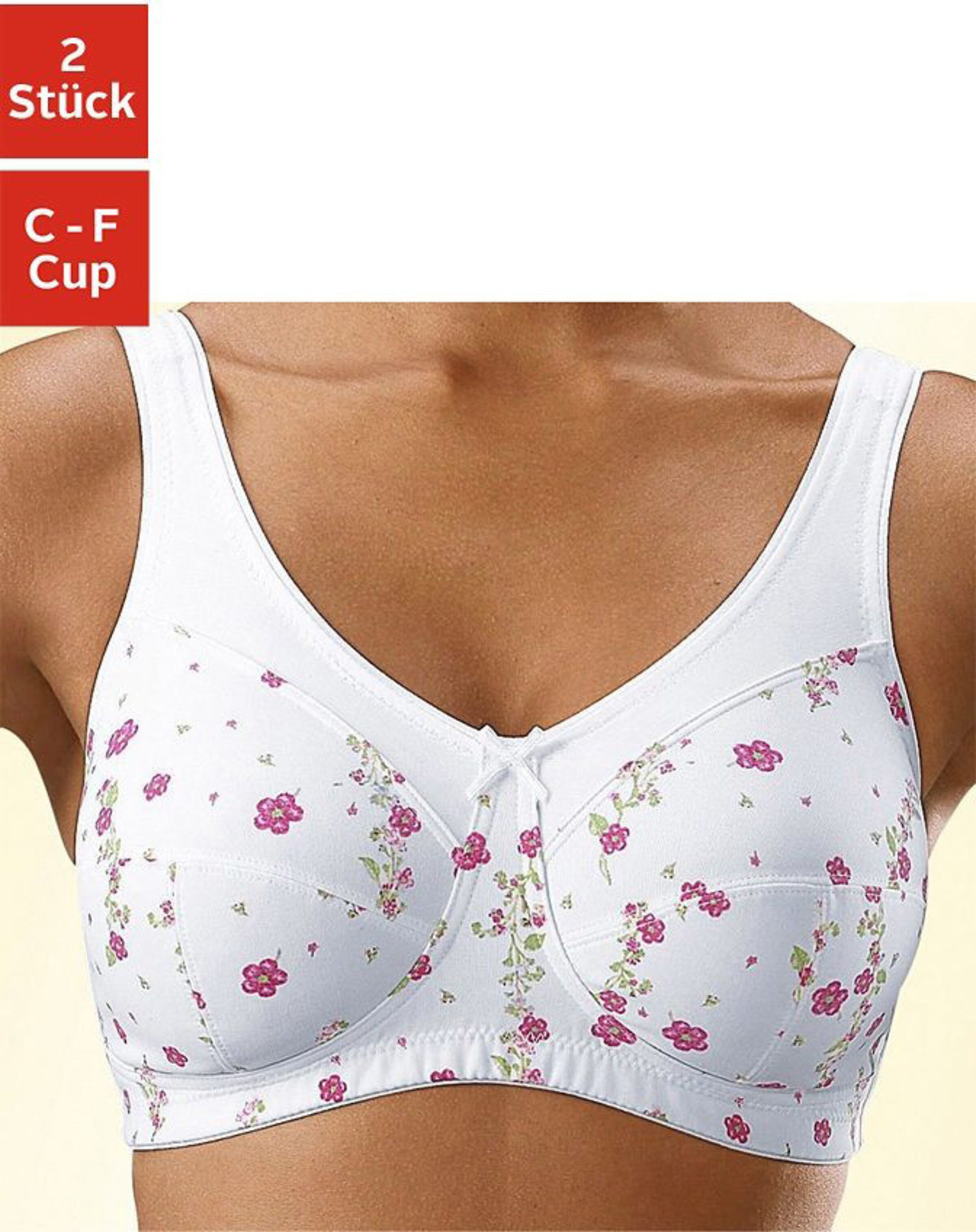 petite fleur Entlastungs-BH in bedruckt+weiß
