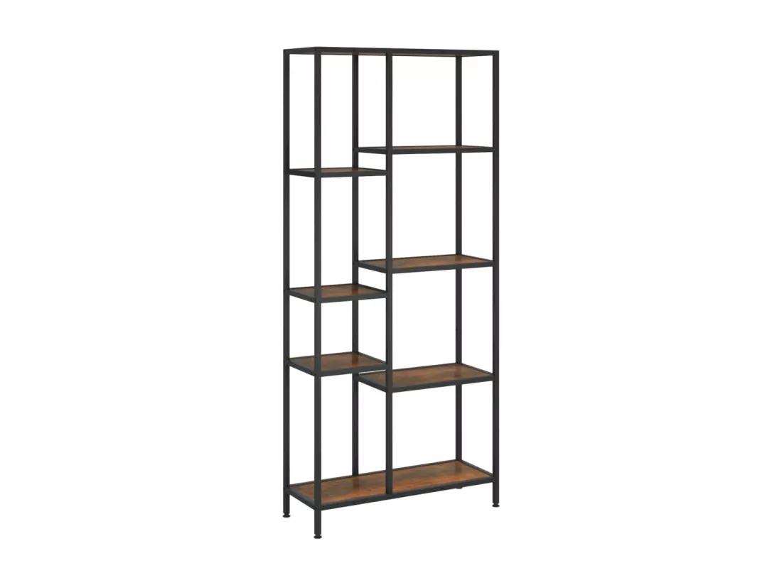 Étagère à livres 80x30x180 cm Acier et bois d'ingénierie