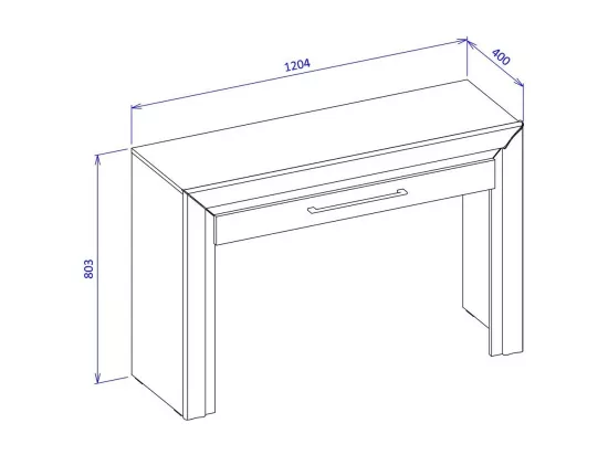 Bureau console design collection DOHA coloris noir mat et finitions dorées