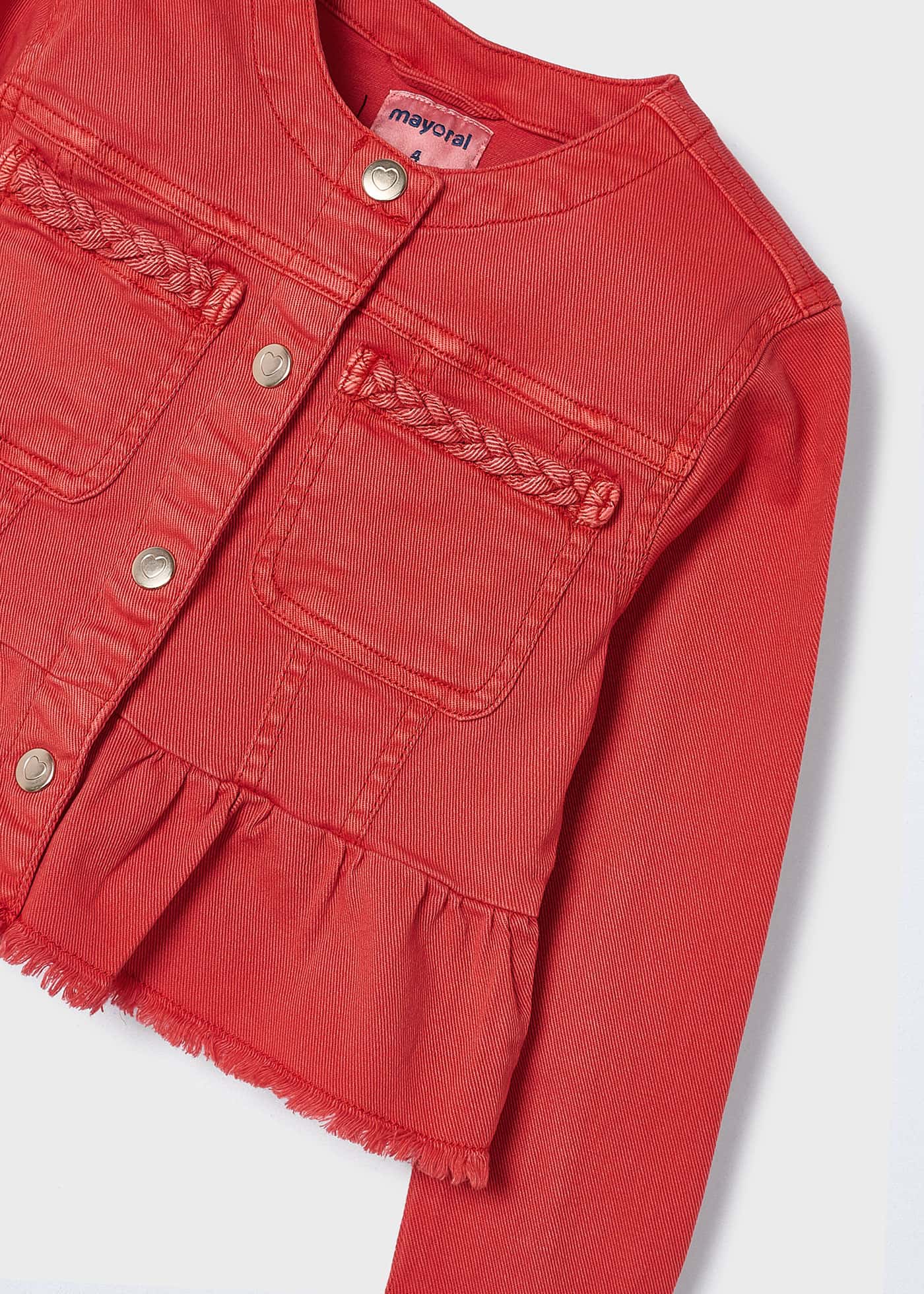 Jaqueta feminina Better Cotton com babados, Apple