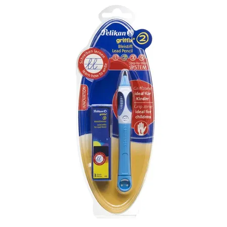 Pelikan griffix® 2 Bleistift B1PL, links, blau