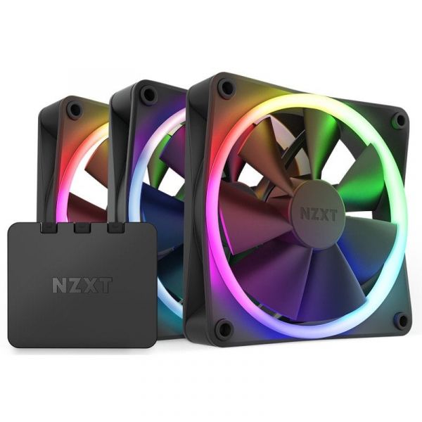 NZXT F120 RGB Triple Pack Ventoinhas Suplementares 120mm Black