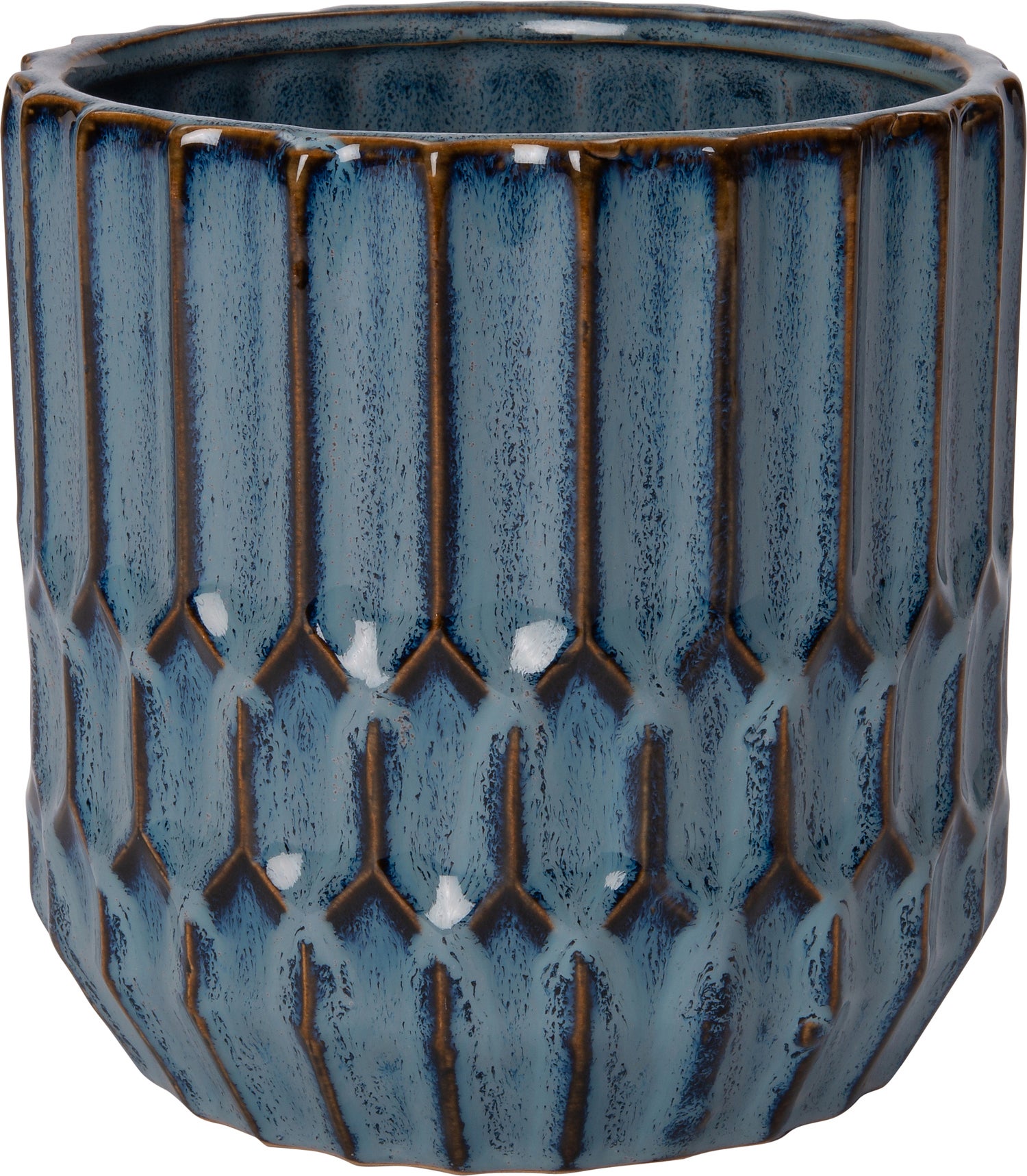 Intratuin bloempot Bibi blauw D 13 H 12 cm