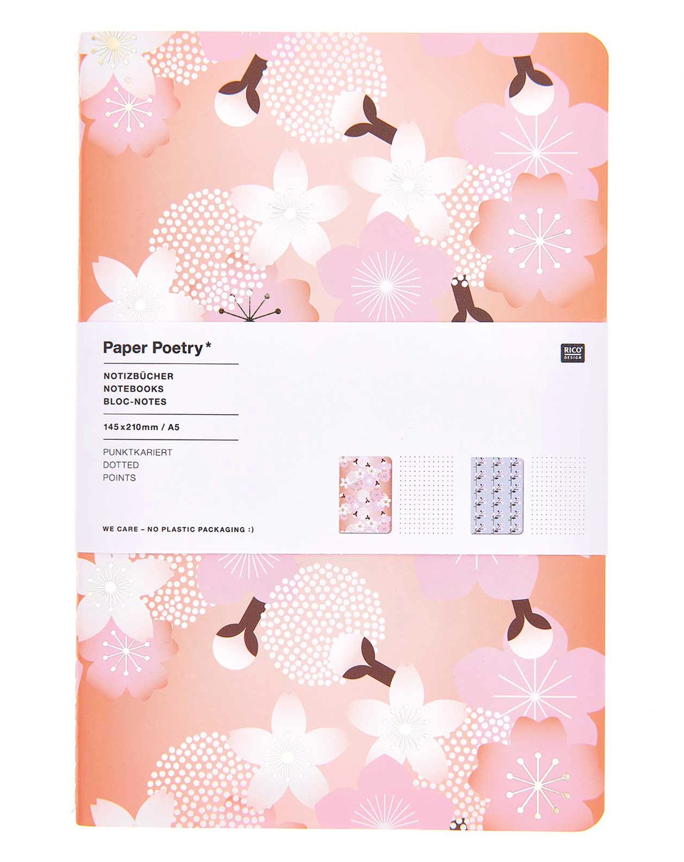 Notizbuch SAKURA SAKURA 2er-Pack in orange/blau