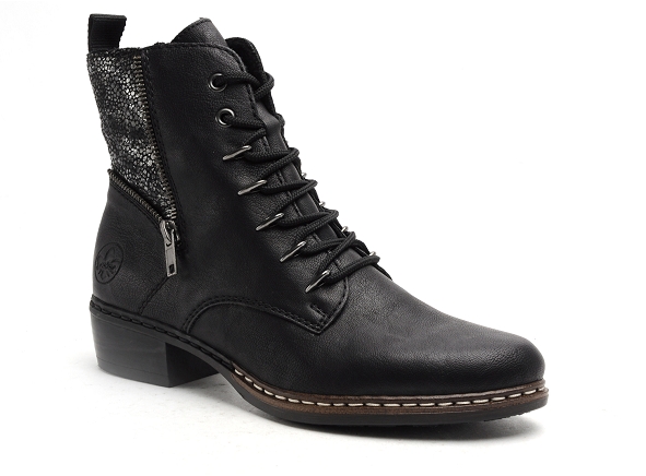 Rieker boots bottine plates femme y0800 noir