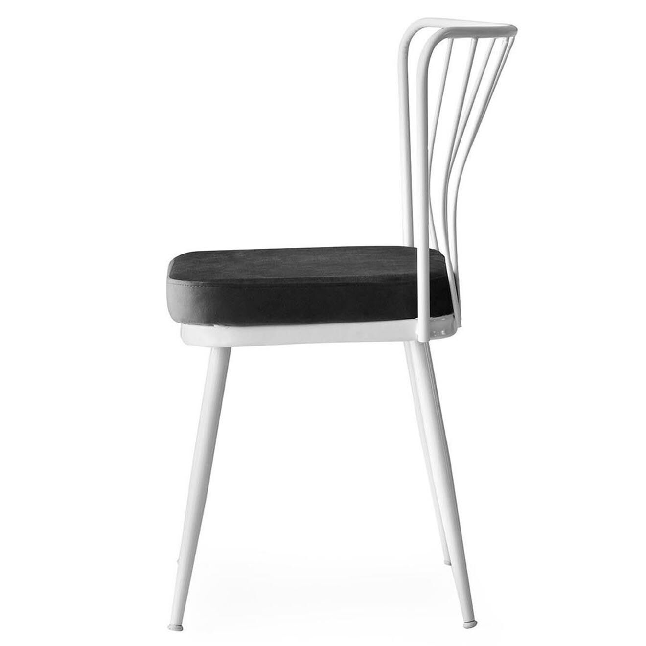 Homitis 2 Chaises Yildiz blanc/noir - 43x82x42 cm