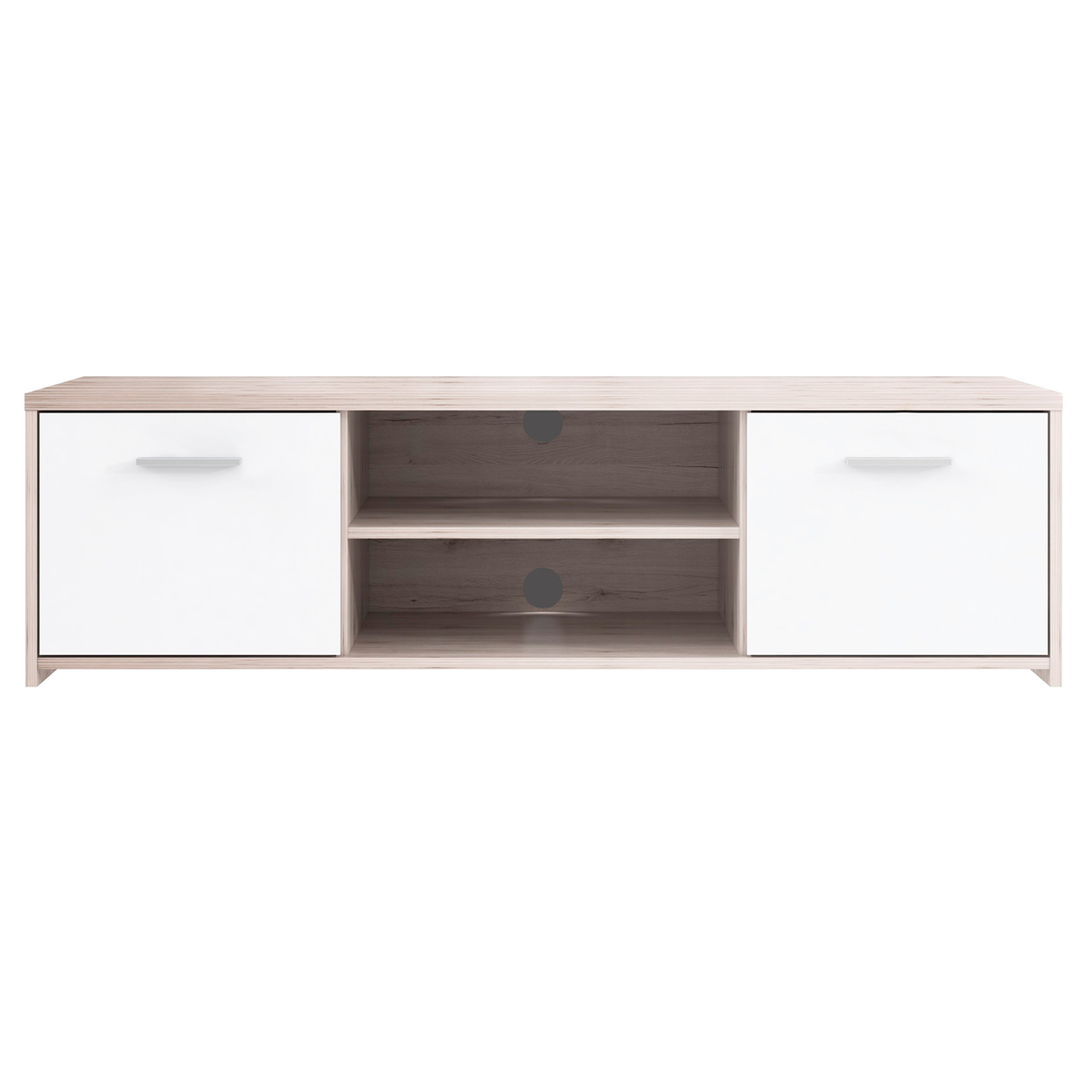 TV-Unterschrank - Sandeiche-weiß - 136 cm breit