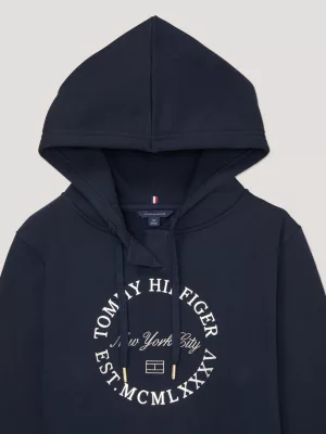 Moletom com capuz e logo adaptável de ajuste regular